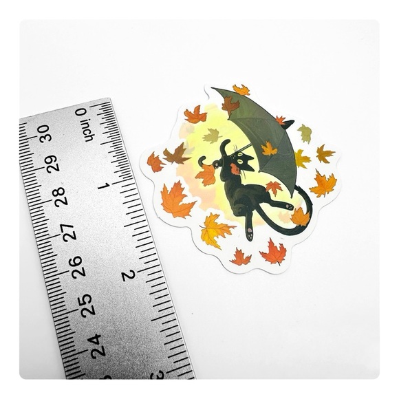 ★ Cozy Autumn Sticker Set 4PCS Waterproof Matte Vinyl material - Multicolored ★ - Picture 15 of 16